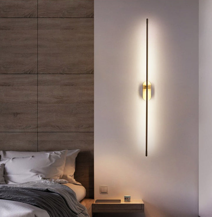 Skørter | Linear Stripes Wall Lighting Modern Metal Wall-Mount Lamp for Bedroom Living Room