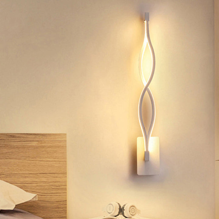 Skørter | Nordic Simplicity Wall Mount Light Fixture Twist Shape Art Wall Lamp for Living Room Bedroom