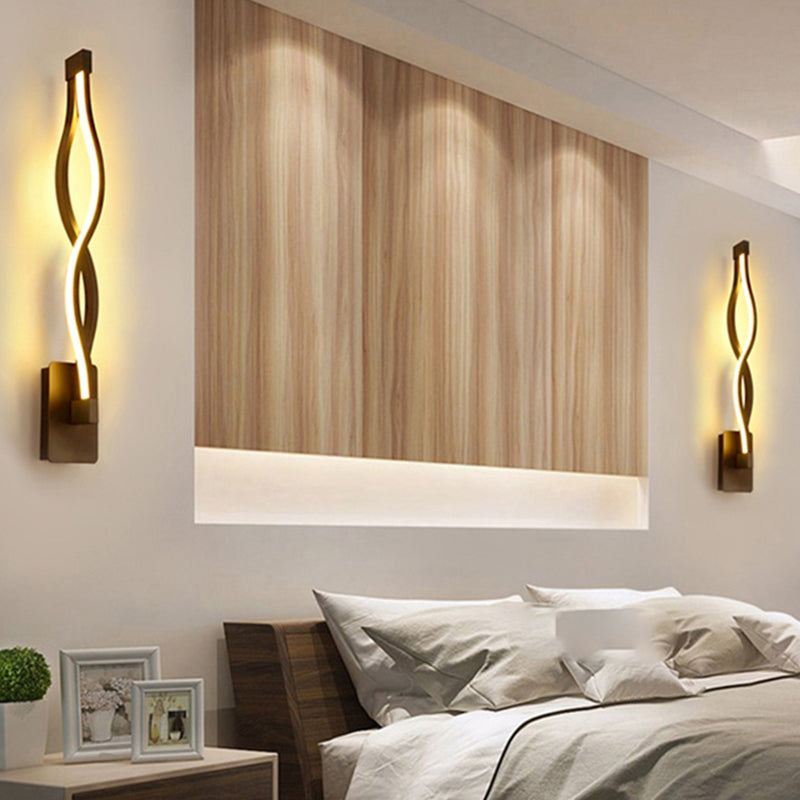 Skørter | Nordic Simplicity Wall Mount Light Fixture Twist Shape Art Wall Lamp for Living Room Bedroom