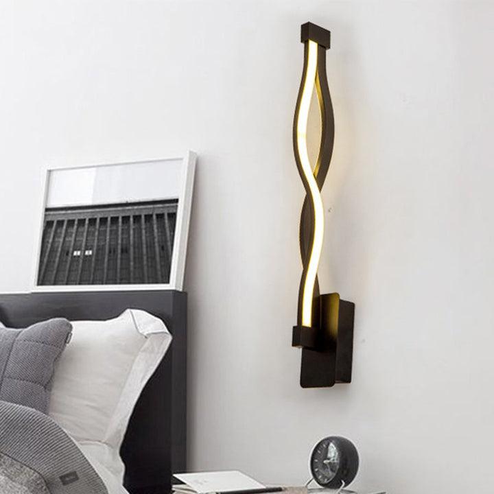 Skørter | Nordic Simplicity Wall Mount Light Fixture Twist Shape Art Wall Lamp for Living Room Bedroom