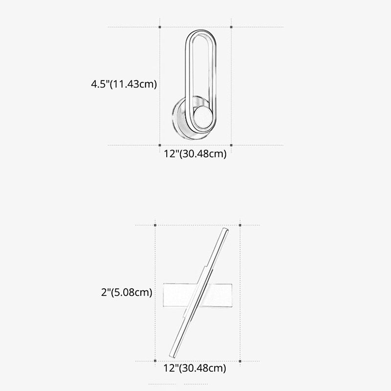 Skørter | Regular Modern Wall Lamp LED Metal Bed Lamps with Rotatable Head