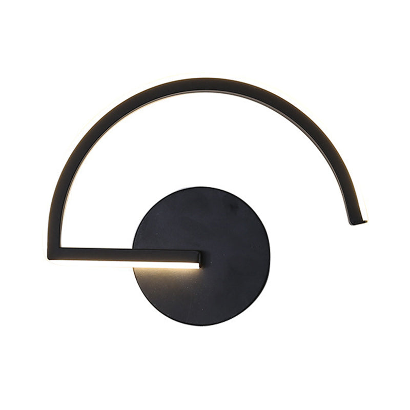 Lisslune | Nordic Fashion Wall Mounted Lamp LED Metal Half Round Wall Lamp for Bedroom Living Room
