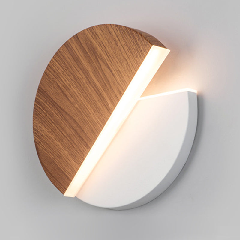 Lisslune | Nordic Rotatable Wall Lamp LED Acrylic Indoor Wall Light Lamps in Round Disc Shape