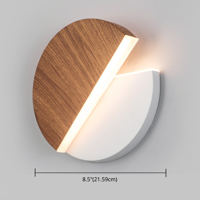 Lisslune | Nordic Rotatable Wall Lamp LED Acrylic Indoor Wall Light Lamps in Round Disc Shape