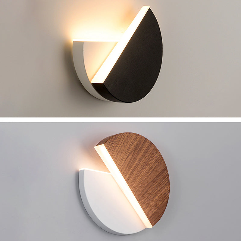 Lisslune | Nordic Rotatable Wall Lamp LED Acrylic Indoor Wall Light Lamps in Round Disc Shape