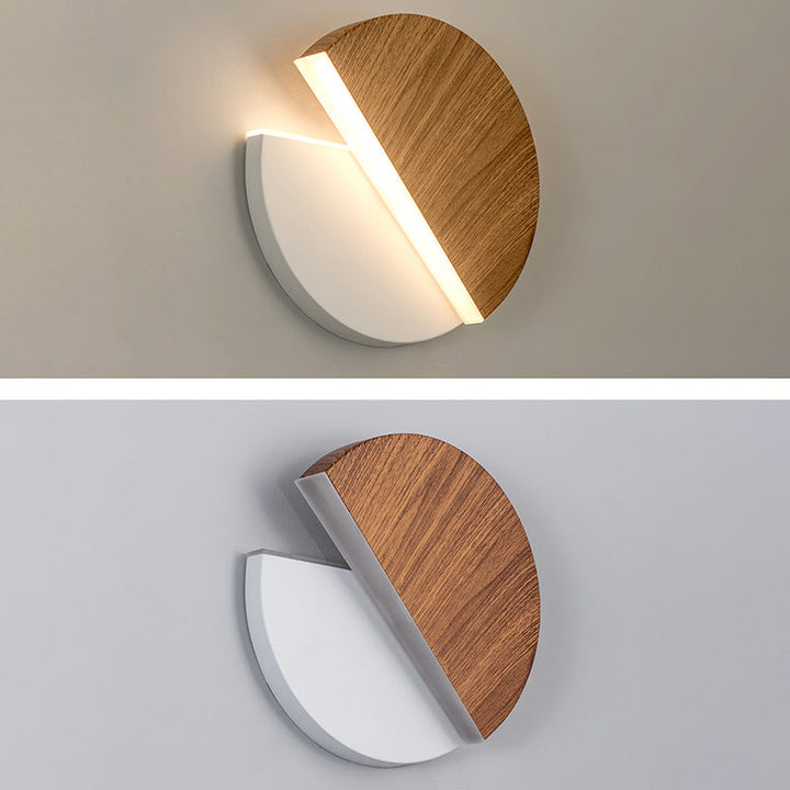 Lisslune | Nordic Rotatable Wall Lamp LED Acrylic Indoor Wall Light Lamps in Round Disc Shape