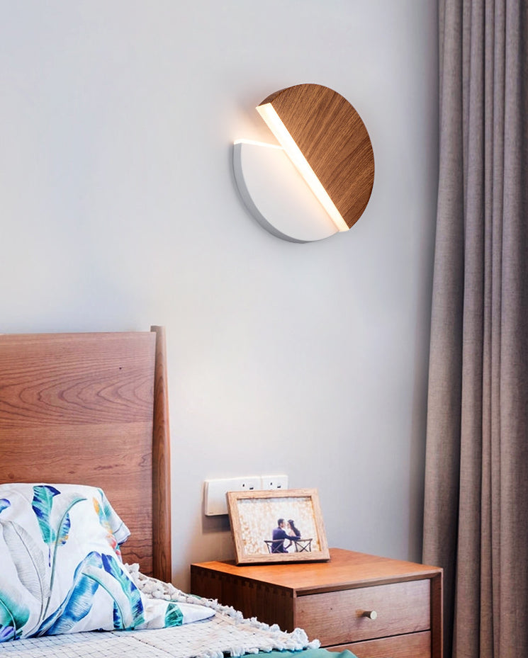 Lisslune | Nordic Rotatable Wall Lamp LED Acrylic Indoor Wall Light Lamps in Round Disc Shape
