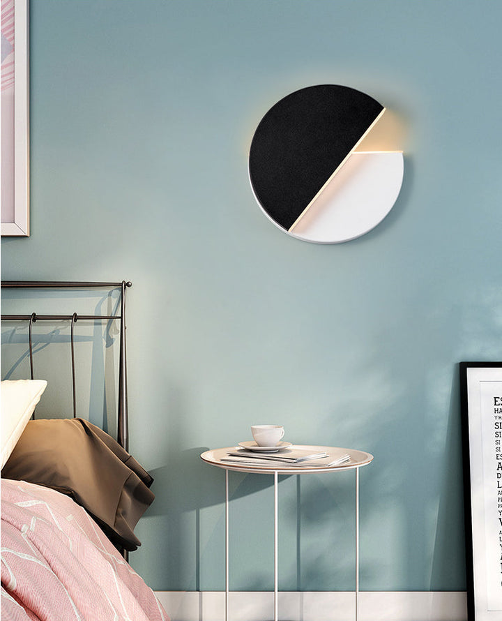 Lisslune | Nordic Rotatable Wall Lamp LED Acrylic Indoor Wall Light Lamps in Round Disc Shape