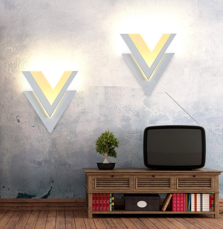 Lisslune | Personalized V-shaped Wall Lamp Modern LED Wall Light for Living Room Bedroom