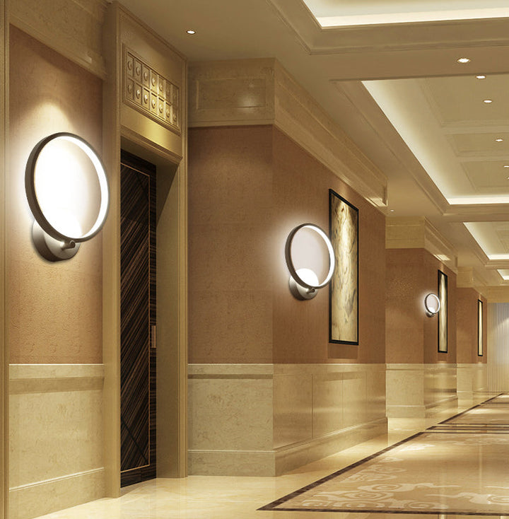 Lisslune | Contemporary LED Wall Light Creative Metal Circle Shade Wall Light for the Bedroom