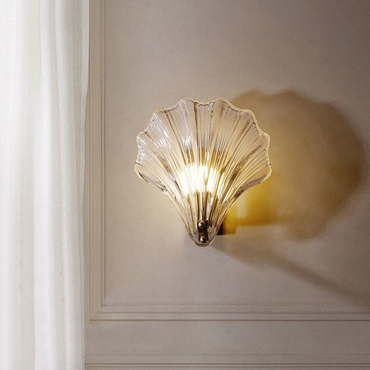 Lisslune | Wavy Indoor Decorative Wall Lamp Modern Metal Wall Light in Shell Shadow for Hallway