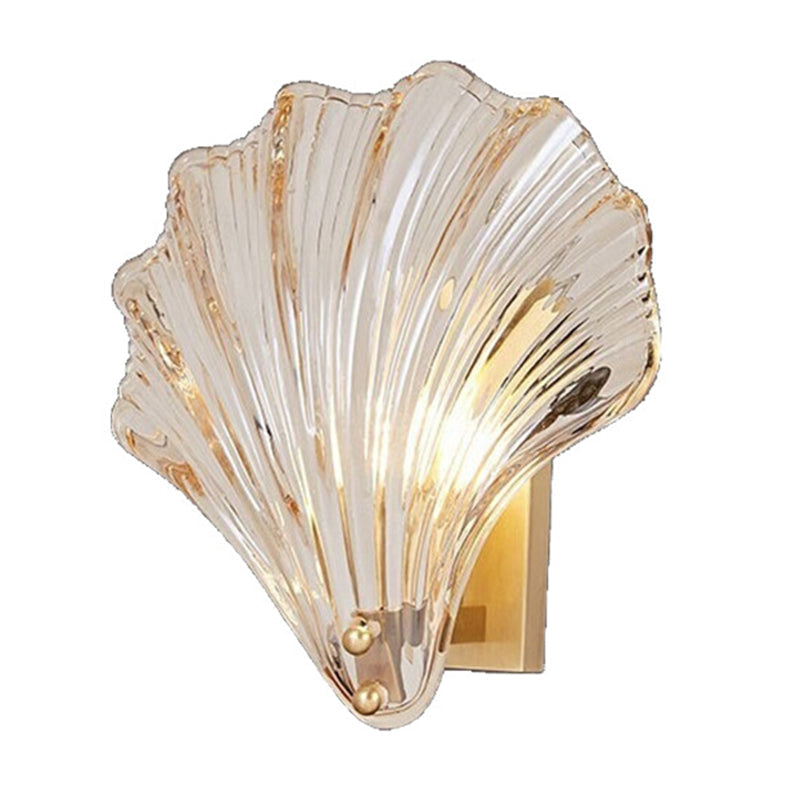 Lisslune | Wavy Indoor Decorative Wall Lamp Modern Metal Wall Light in Shell Shadow for Hallway