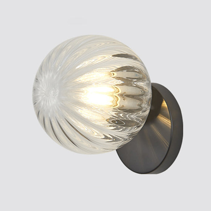Skørter | Modern Simplicity Wall Lamp 1 Light Metal Wall Lamp with Glass Ball Shade