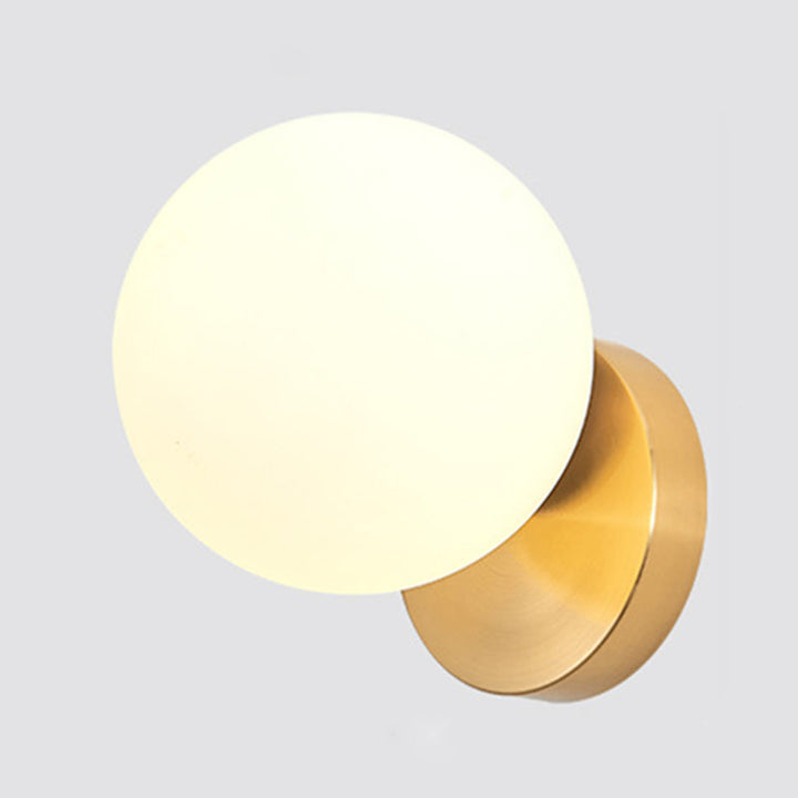 Skørter | Modern Simplicity Wall Lamp 1 Light Metal Wall Lamp with Glass Ball Shade