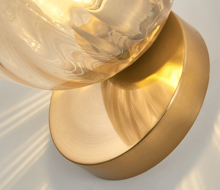 Skørter | Modern Simplicity Wall Lamp 1 Light Metal Wall Lamp with Glass Ball Shade