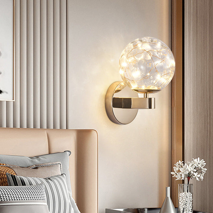 Lisslune | Nordic Modern Wall Light Round Shape Star Wall Lamp for Bedroom Living Room