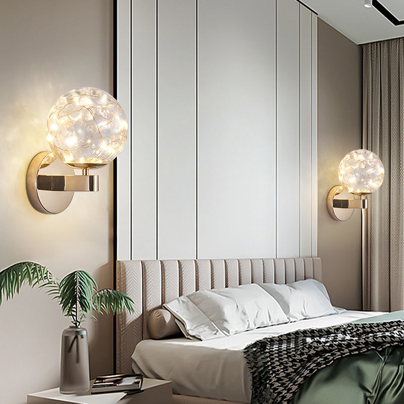 Lisslune | Nordic Modern Wall Light Round Shape Star Wall Lamp for Bedroom Living Room