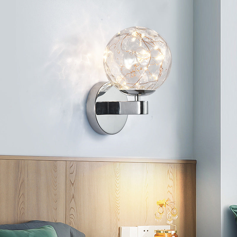 Lisslune | Nordic Modern Wall Light Round Shape Star Wall Lamp for Bedroom Living Room