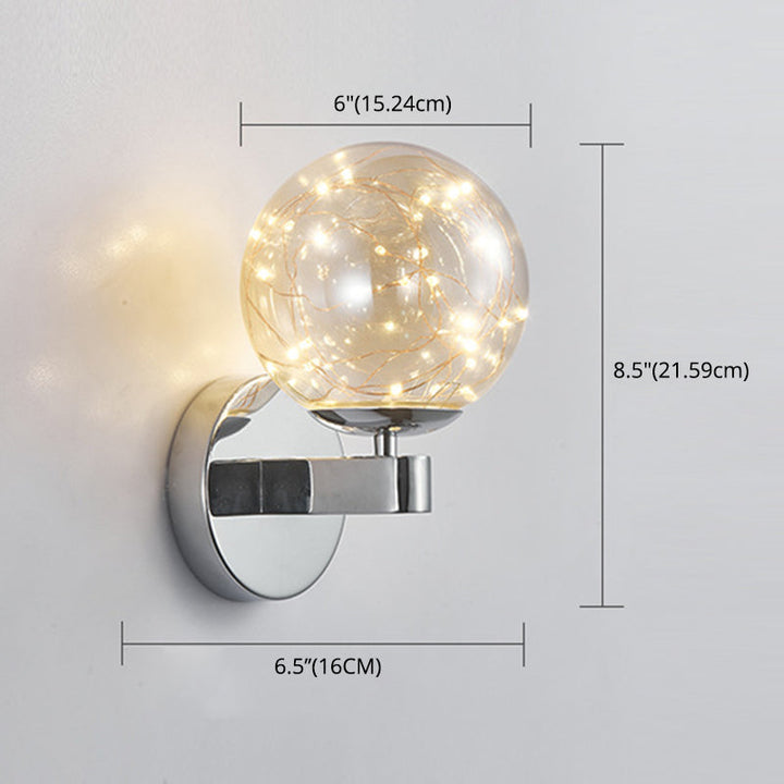 Lisslune | Nordic Modern Wall Light Round Shape Star Wall Lamp for Bedroom Living Room