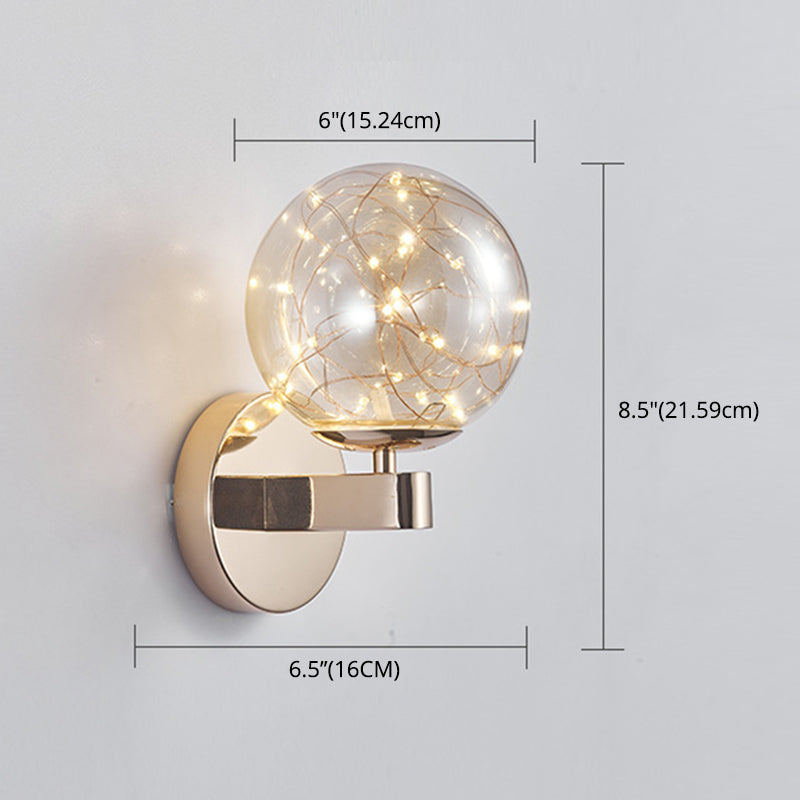 Lisslune | Nordic Modern Wall Light Round Shape Star Wall Lamp for Bedroom Living Room