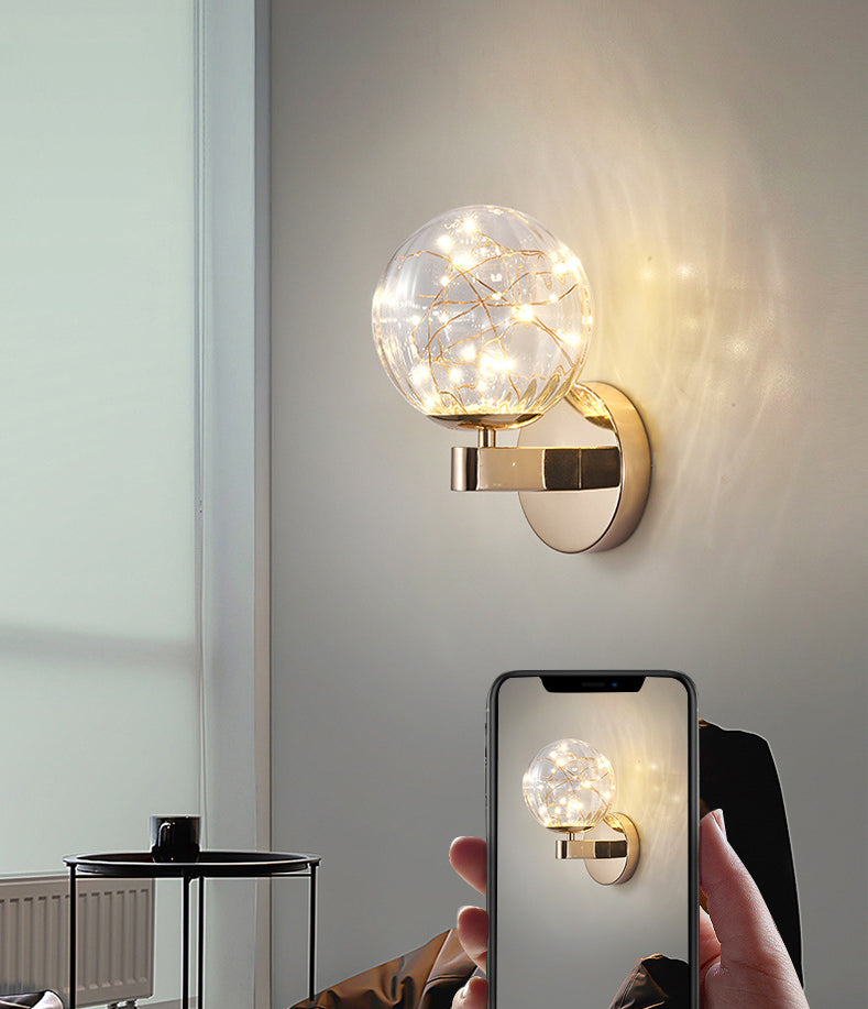 Lisslune | Nordic Modern Wall Light Round Shape Star Wall Lamp for Bedroom Living Room