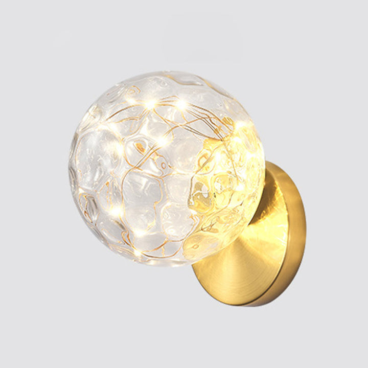 Lisslune | 1 Light Glass Shade Wall Mount Light Fixture Creative Star Wall Lamp for Nightstand