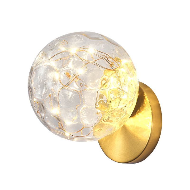 Lisslune | 1 Light Glass Shade Wall Mount Light Fixture Creative Star Wall Lamp for Nightstand