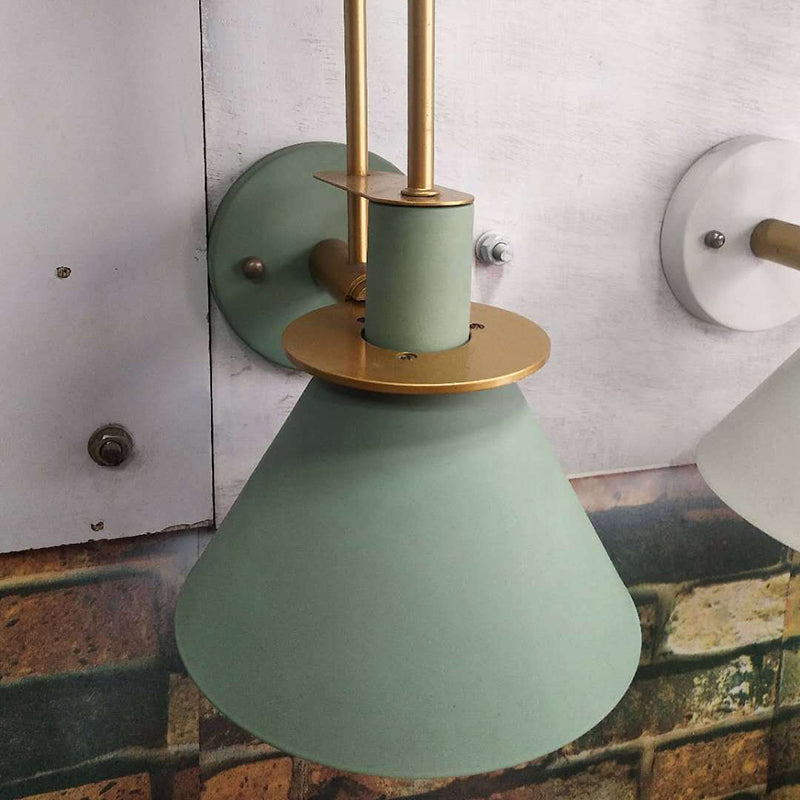 Skørter | Macaroon Style Wall Light Metal Colorful Wall Lamp for Hotel Bedroom