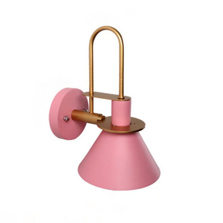 Skørter | Macaroon Style Wall Light Metal Colorful Wall Lamp for Hotel Bedroom