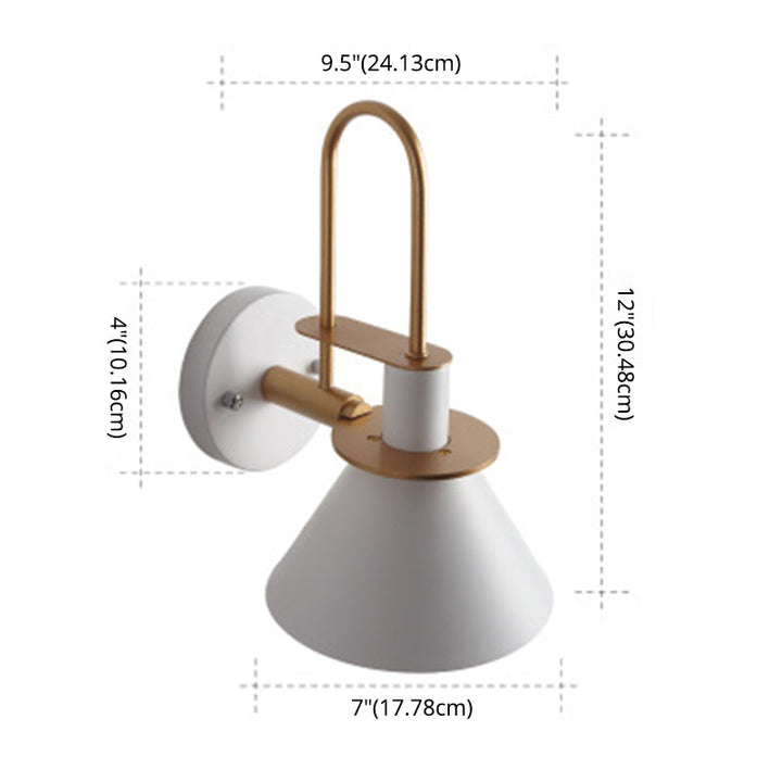 Skørter | Macaroon Style Wall Light Metal Colorful Wall Lamp for Hotel Bedroom