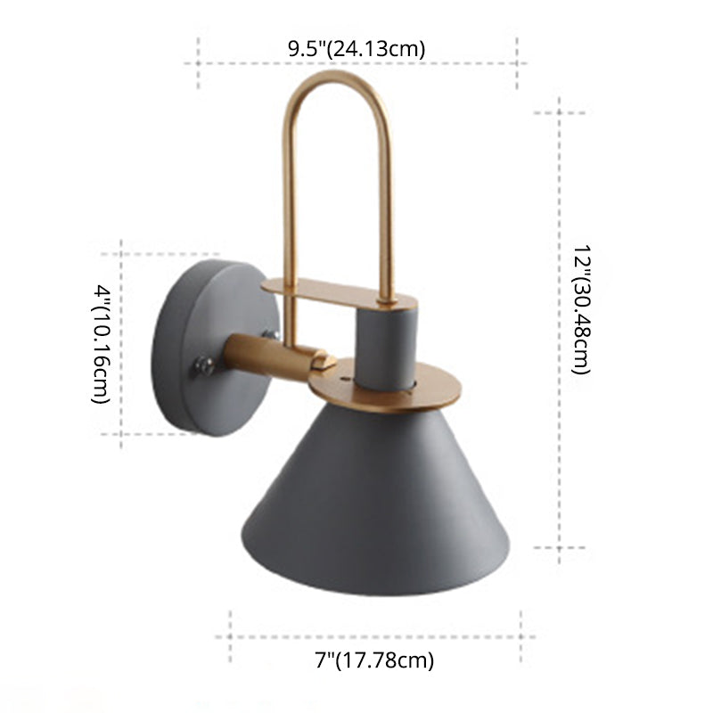 Skørter | Macaroon Style Wall Light Metal Colorful Wall Lamp for Hotel Bedroom