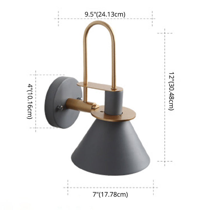 Skørter | Macaroon Style Wall Light Metal Colorful Wall Lamp for Hotel Bedroom
