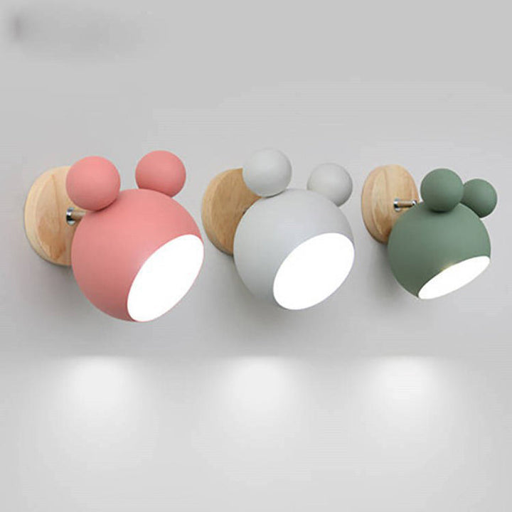Lisslune | Lover Mickey Wall Lamp Nordic Macaroon Wall Lamp with Adjustable Head