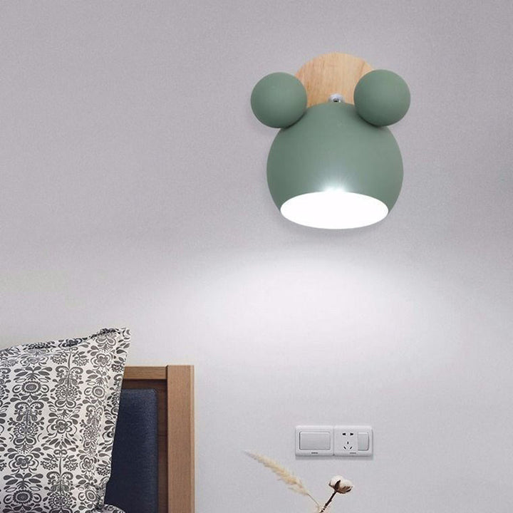 Lisslune | Lover Mickey Wall Lamp Nordic Macaroon Wall Lamp with Adjustable Head