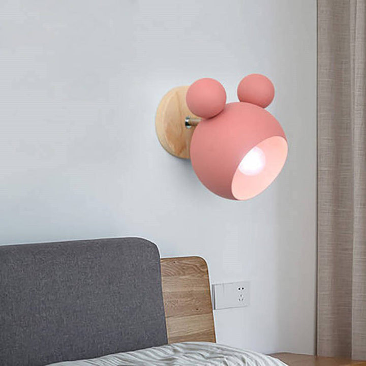Lisslune | Lover Mickey Wall Lamp Nordic Macaroon Wall Lamp with Adjustable Head