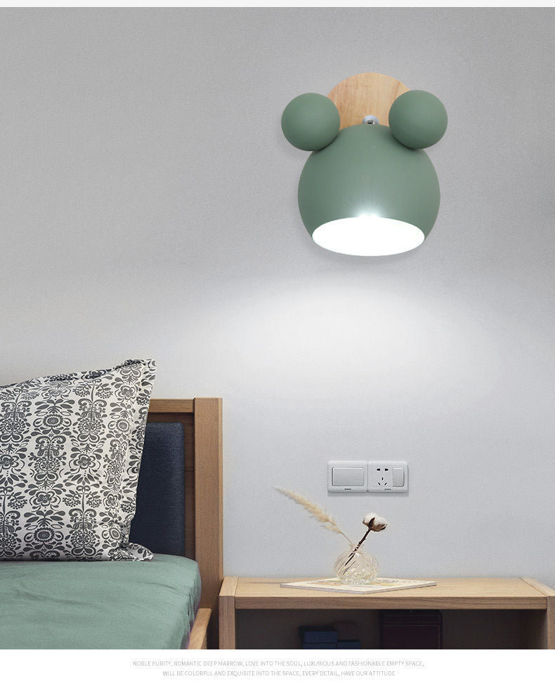 Lisslune | Lover Mickey Wall Lamp Nordic Macaroon Wall Lamp with Adjustable Head