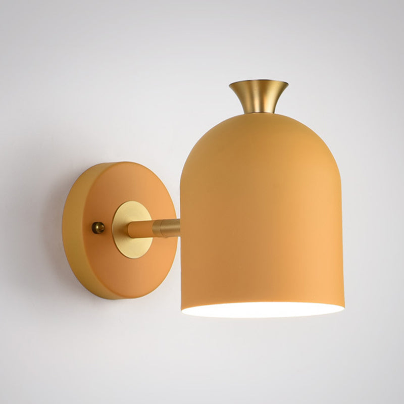 Lisslune | Simplicity Nordic Wall Mounted Light 1 Light Macaroon Metal Wall Lamp for Bedroom