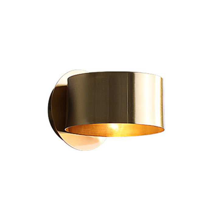 Lisslune | Bedroom decoration Modern brass wall light 1 light Round shape Wall-mounted light for bedside table