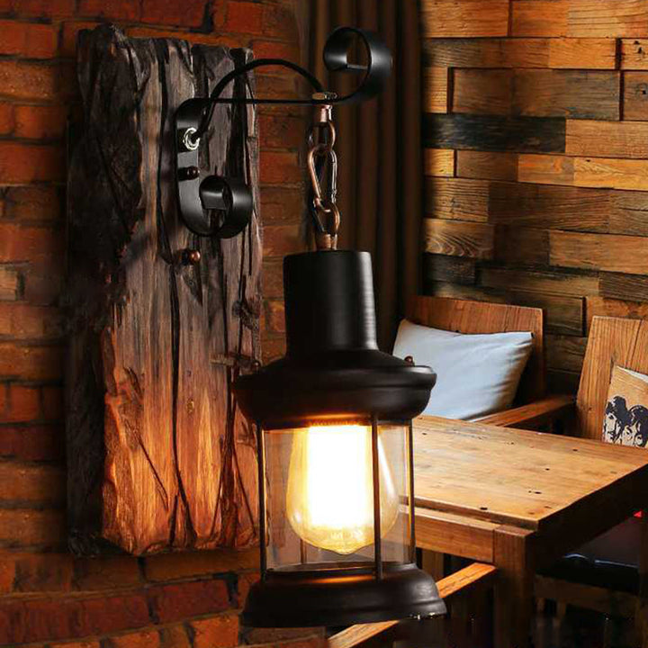 Skørter | Loft industrial style wall-mounted light wood wall lighting ideas for hallway restaurant