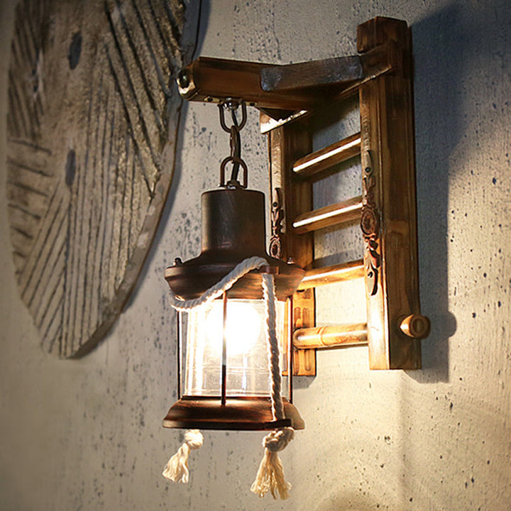 Skørter | Retro Rustical Style Wall Lighting Ideas Bamboo Hanging Table Pendant Wall Lamp for Attic Tea House