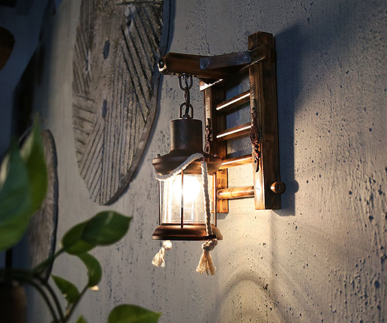 Skørter | Retro Rustical Style Wall Lighting Ideas Bamboo Hanging Table Pendant Wall Lamp for Attic Tea House