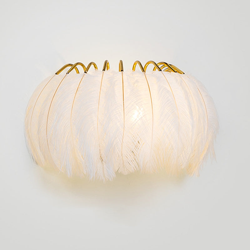 Lisslune | Nordic Feather Wand Sconces Light Ambient Lighting Sconces Light Fixture for Bedroom