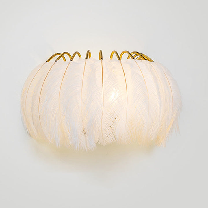 Lisslune | Nordic Feather Wand Sconces Light Ambient Lighting Sconces Light Fixture for Bedroom