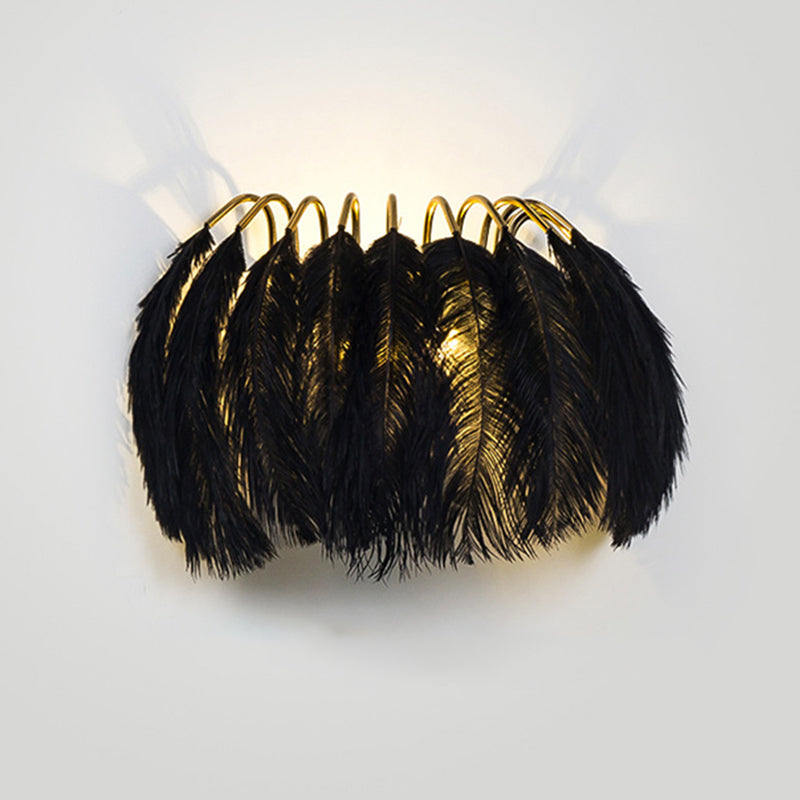 Lisslune | Nordic Feather Wand Sconces Light Ambient Lighting Sconces Light Fixture for Bedroom