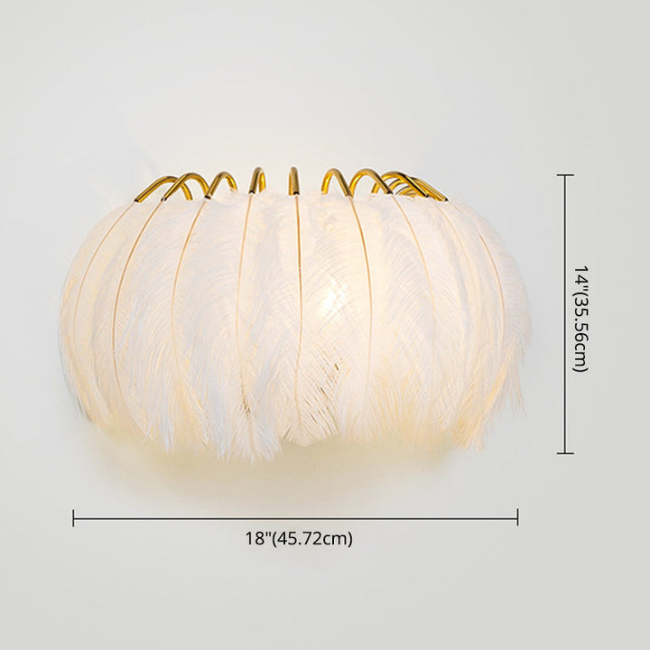 Lisslune | Nordic Feather Wand Sconces Light Ambient Lighting Sconces Light Fixture for Bedroom