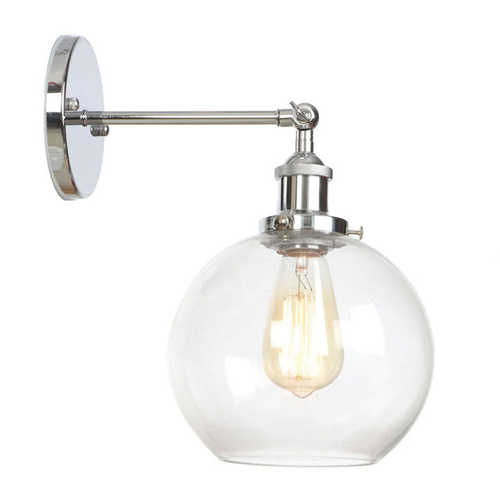 Lisslune | Transparent Glass Shade Wall Light Single Light Indoor Decoration Wall Mount Light