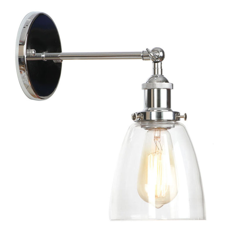 Lisslune | Transparent Glass Shade Wall Light Single Light Indoor Decoration Wall Mount Light