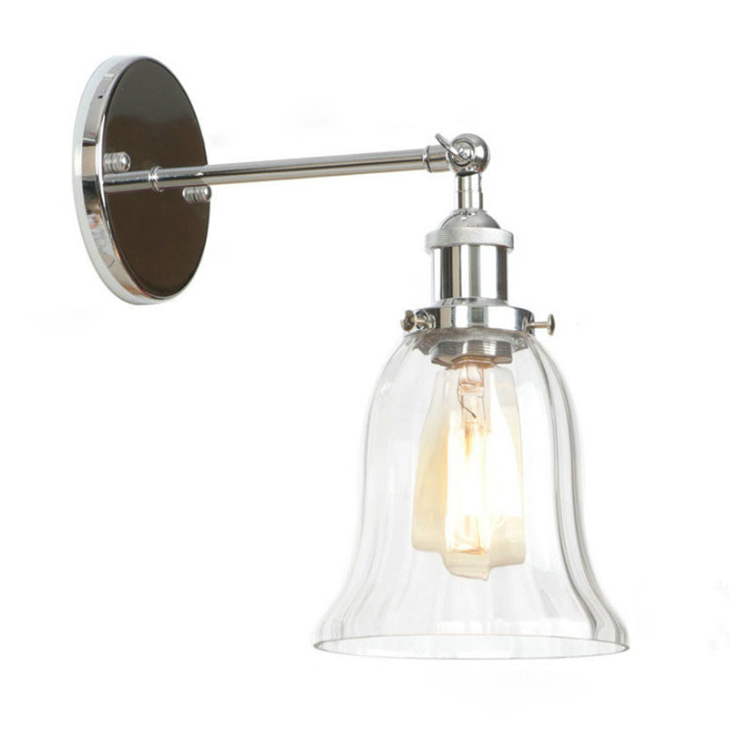 Lisslune | Transparent Glass Shade Wall Light Single Light Indoor Decoration Wall Mount Light