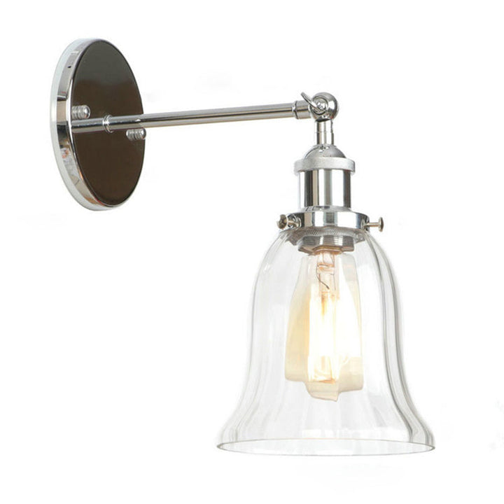 Lisslune | Transparent Glass Shade Wall Light Single Light Indoor Decoration Wall Mount Light