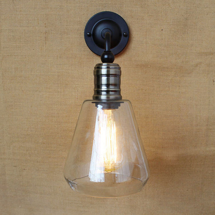 Lisslune | American Vintage Style Wall Lamp Simplicity 1 Light Wall Sconce with Glass Shade